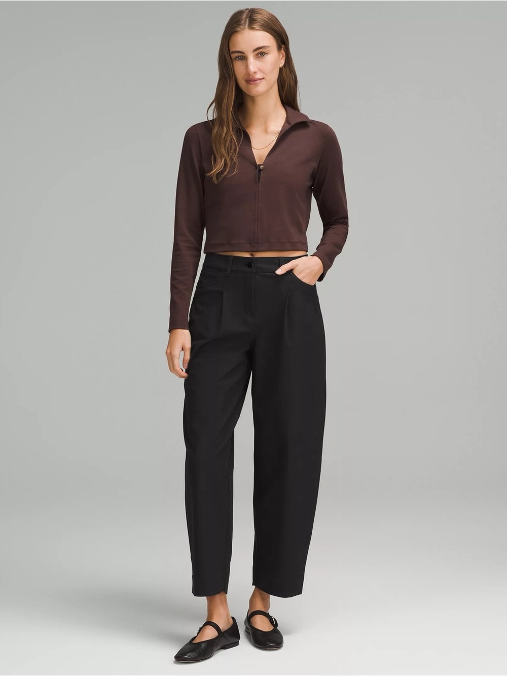 Lululemon City Sleek Barrel Leg Pant Sz 24 in Black Utilitech